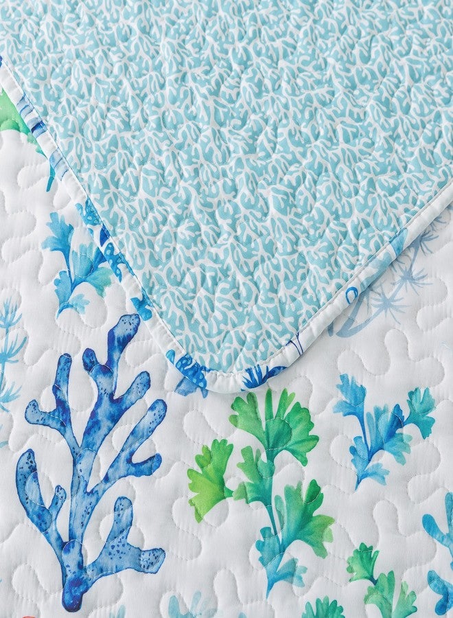 NEWLAKE Quilt Bedspread Sets - West Coastal Pattern Reversible Coverlet Set, Queen Size - Image 4