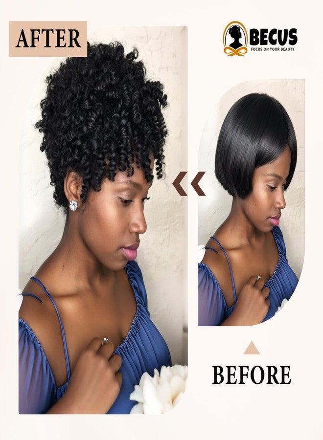 BECUS Crochet Hair for Black Women 3 Packs 20 Inch Jamaican Curly Crochet Braids Black Hair Extension Jumpy Wand Extensions(3*Packs 20'' #1B 16MM) - Image 2