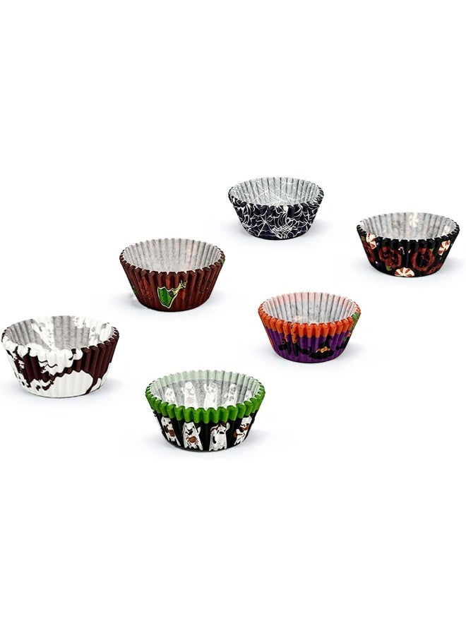qiqee qiqee Halloween 300-Count Cupcake Liners Standard Cupcake Cups 6 Design Cupcake Papers Baking Cups Cupcake Wrappers for Halloween (Standard Size)  - Image 4