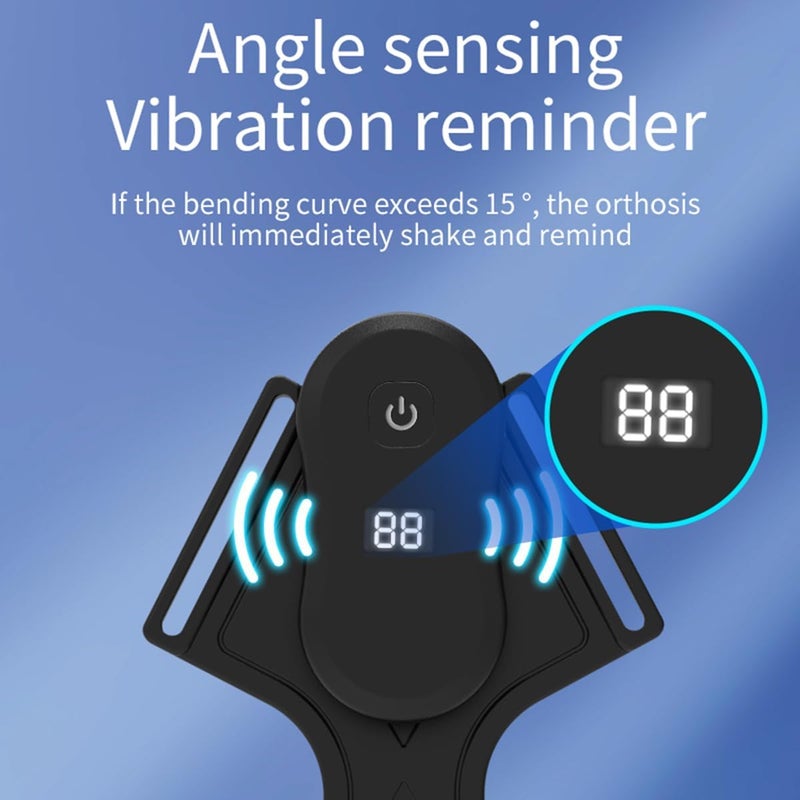 Luckam Posture Corrector for Men Women Teenagers Students, Vibration intelligent Reminder Back Brace Adjustable Detachable Back Straightener (LCD Style) - Image 2