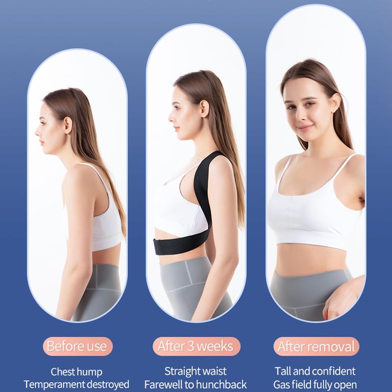 Luckam Posture Corrector for Men Women Teenagers Students, Vibration intelligent Reminder Back Brace Adjustable Detachable Back Straightener (LCD Style) - Image 3