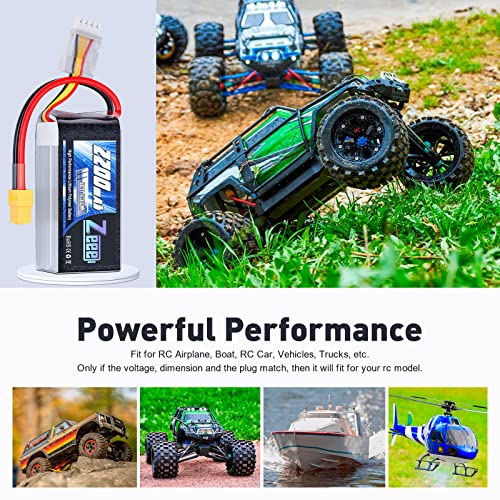 Zeee 3S Lipo Battery 2200mAh 11.1V 50C Shorty Pack Battery with XT60 Plug for RC Car Truck RC Vehicles Boat Drone RC Airplane Quadcopter Helicopter FPV Racing Hobby Models(2 Pack) - Image 5
