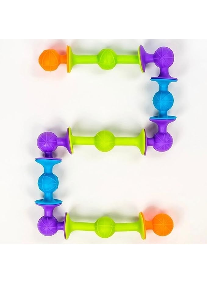 Suction Building Toy Set for Kids, Educational Sensory Construction Toy, Suction Cup Stacking Blocks for Creativity and Fine Motor Skills, Bath Play Toy, Set of 21 - Image 4