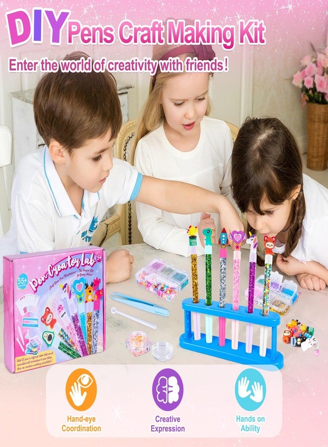 Subao 55+ DIY Glitter Gel Pens Making Kit,Pen Creator Studio,Make Your Own 15 Sparkly Cute Pens,Creative Arts and Crafts for Kids Ages 5 6 7 8,Birthday Christmas Gifts for Girls 9 10 11 12 Years Old - Image 4