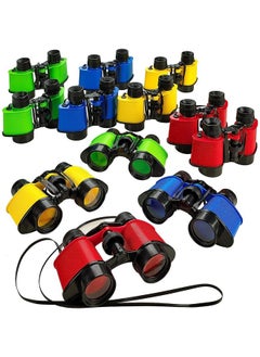 Kicko Pack Of 12 Binoculars Toy For Kids - 3.5"X5" Kids Binoculars For Bird Watching And Jungle Pretend Play - Forest Guard Costume - Safari Party Favors And Educational Adventure Gifts For Children  - Image 1