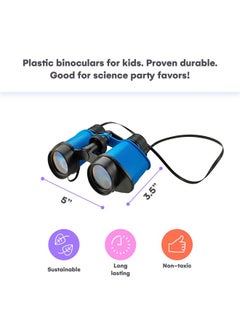 Kicko Pack Of 12 Binoculars Toy For Kids - 3.5"X5" Kids Binoculars For Bird Watching And Jungle Pretend Play - Forest Guard Costume - Safari Party Favors And Educational Adventure Gifts For Children  - Image 4