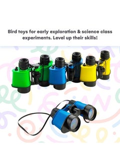 Kicko Pack Of 12 Binoculars Toy For Kids - 3.5"X5" Kids Binoculars For Bird Watching And Jungle Pretend Play - Forest Guard Costume - Safari Party Favors And Educational Adventure Gifts For Children  - Image 5