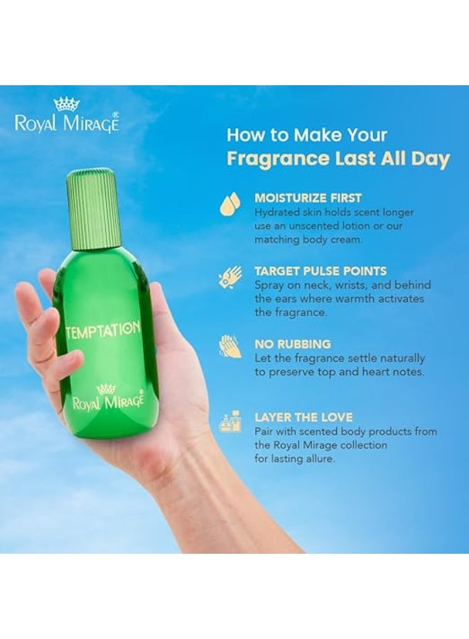 Royal Mirage Metallic Temptation Eau De Parfum | Sensual, Captivating & Elegant Scent | Unisex Luxury Perfume | Citrus, Floral & Woody Notes | Long-Lasting Perfume | Gift for Men & Women | 100ml - Image 3