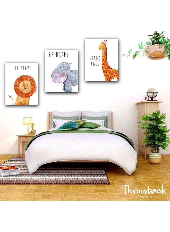 Throwback Traits Nursery Wall Decor, Baby Wall Decor, Safari Nursery Wall Decor, Nursery Wall Art, Baby Decor, Safari Nursery, Jungle Nursery Decor, Baby Animal Pictures for Nursery, Nursery Art Set of 6 8x10in. - Image 3