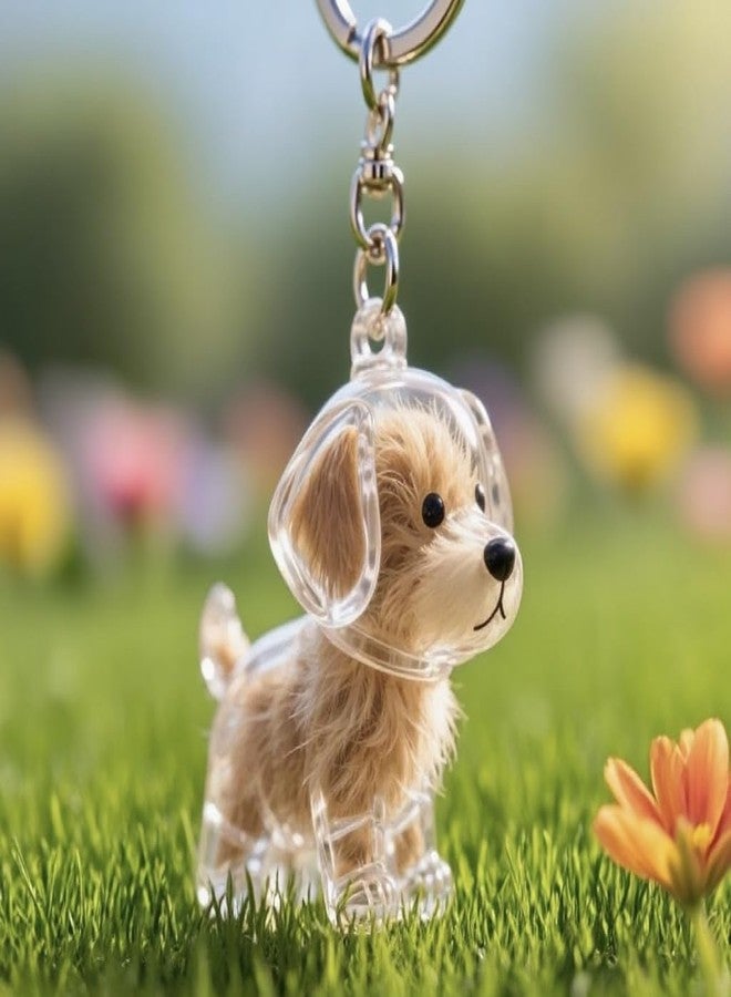 EPMANN Dog Hair Collector Keychain Charm Memorial Storage Box, Transparent Bottle for Pet Hairs Keychain, Pets Fur Keepsake Keyring for Collecting Hair, Portable Pet Memory Capsule(2) - Image 3