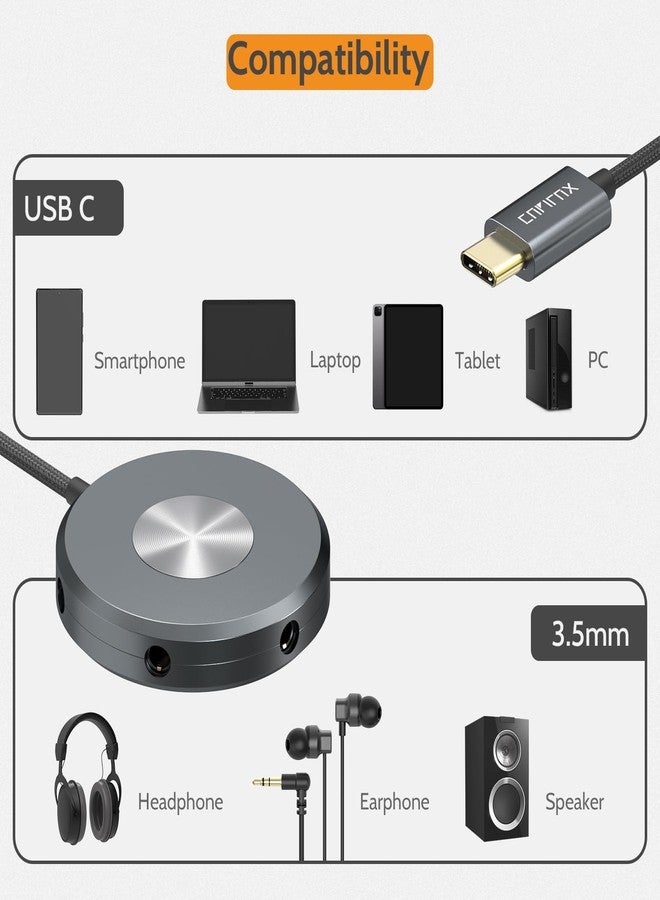 Cubilux 5-Way USB C Headphone Splitter, Type C Multi-3.5mm Audio Splitter for Music Sharing, Multi Earphones Hub for MacBook, iPhone 16/15, iPad Pro, Galaxy S25/S24, Pixel 9/8 Android Phone - Image 5