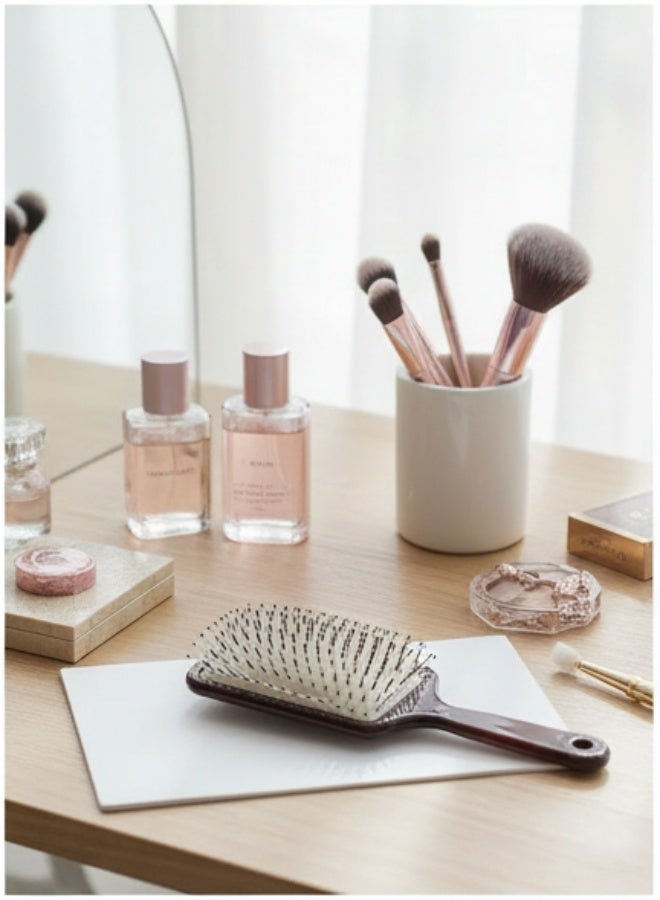 Ergonomic Paddle Hair Brush – Flexible Cushion Base & Ball-Tipped Nylon Bristles – Comfortable & Effective Hair Styling - Image 2