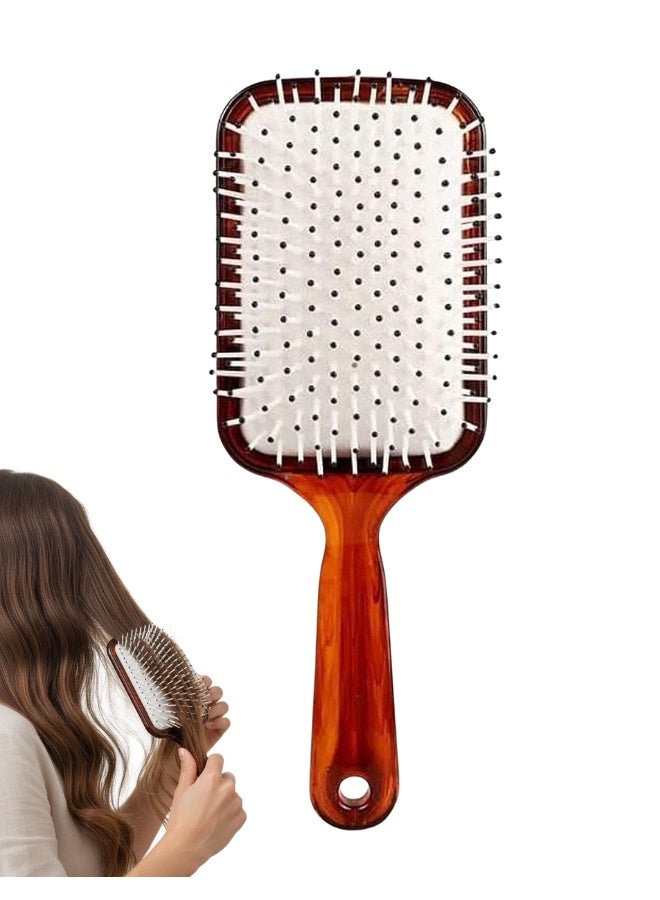 Ergonomic Paddle Hair Brush – Flexible Cushion Base & Ball-Tipped Nylon Bristles – Comfortable & Effective Hair Styling - Image 1