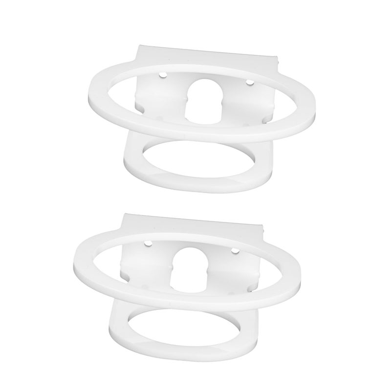 White Wall Mounted Speaker Rack Acrylic Space Saving Shelf Holder - Image 2