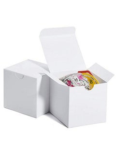 MESHA White Gift Box 50Pc 3X3X3'' Sturdy Gift Boxes With Lids Bridesmaid Proposal Gifts Box For Bridal Cupcake Godmother Groomsmen Proposal Box Party Favor Wedding Favor  - Image 1
