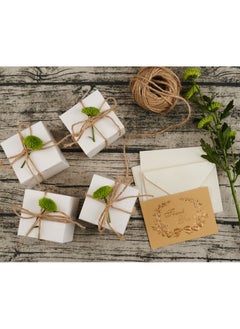 MESHA White Gift Box 50Pc 3X3X3'' Sturdy Gift Boxes With Lids Bridesmaid Proposal Gifts Box For Bridal Cupcake Godmother Groomsmen Proposal Box Party Favor Wedding Favor  - Image 4