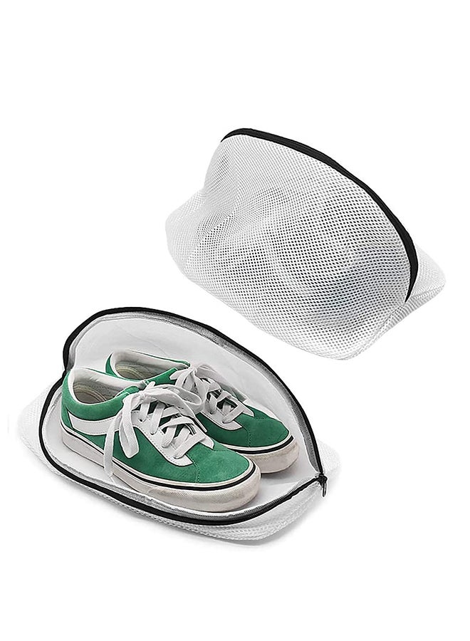 O Ozone Shoes Washing Bags - Reusable Mesh Laundry Bags - Shoe wash bag for Sneakers, Trainers, Running Shoes - Fit up to Men’s Size 12- White - Image 1