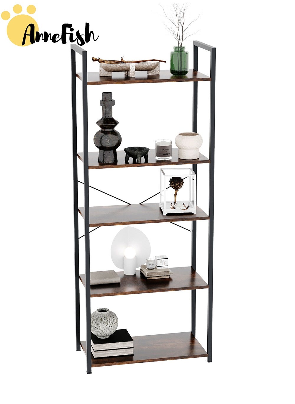 5 Tier Storage Shelves Kitchen Bakers Rack With Storage Cabinet Cupboard Organizer Bookcase Microwave Oven Stand For Living Room And Kitchen 