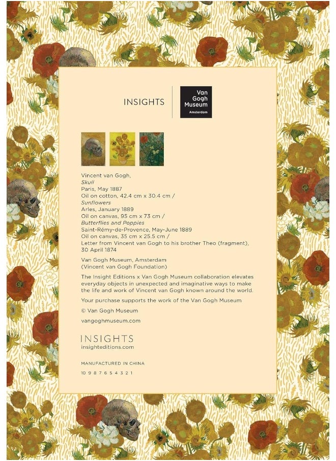 Van Gogh Skulls and Flowers Notebook Collection and Pouch Set  - Image 3