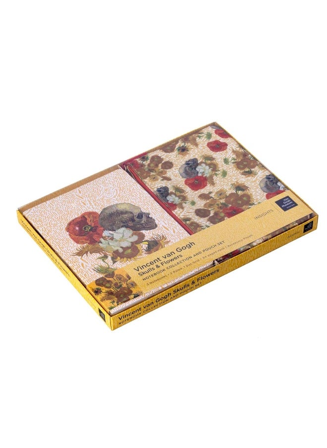 Van Gogh Skulls and Flowers Notebook Collection and Pouch Set  - Image 2