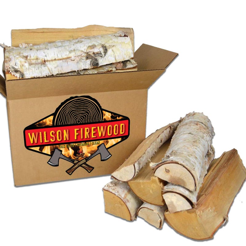 Wilson Wilson Birch Split Firewood  Seasoned Natural Kiln Dried Fireplace Fire Pit Bonfire Logs Regular 