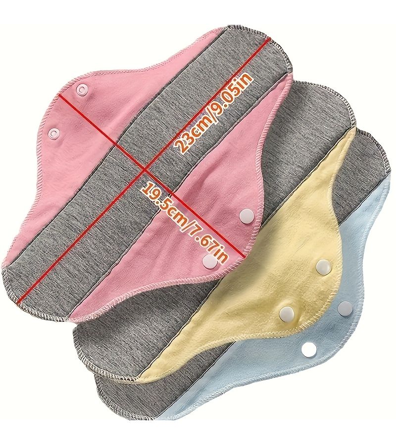 4pcs Assorted Varieties Daily Washable Protective Pads Soft Reusable Leak Proof Diaper Cloth Liners With Absorbent Graphene Cleaning Liner Convenient For Travel - Image 3