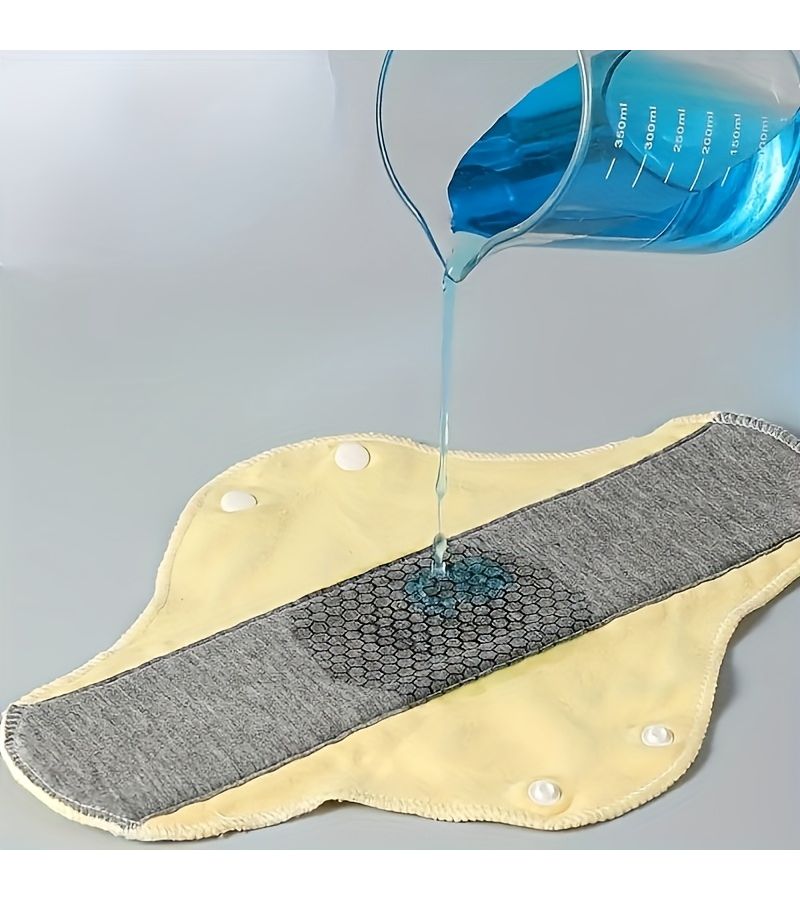 4pcs Assorted Varieties Daily Washable Protective Pads Soft Reusable Leak Proof Diaper Cloth Liners With Absorbent Graphene Cleaning Liner Convenient For Travel - Image 2