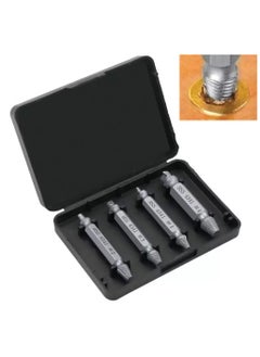 Rubik Screw Extractor Set, 4Pcs Damaged Broken Stripped Bolt Remover Extractor Kit Hand Tools Gadgets Gifts for Men  - Image 1