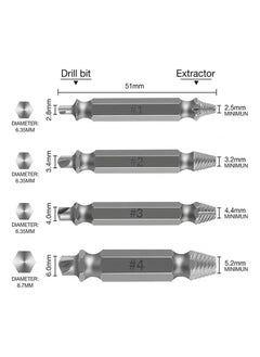 Rubik Screw Extractor Set, 4Pcs Damaged Broken Stripped Bolt Remover Extractor Kit Hand Tools Gadgets Gifts for Men  - Image 3
