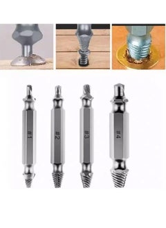 Rubik Screw Extractor Set, 4Pcs Damaged Broken Stripped Bolt Remover Extractor Kit Hand Tools Gadgets Gifts for Men  - Image 4