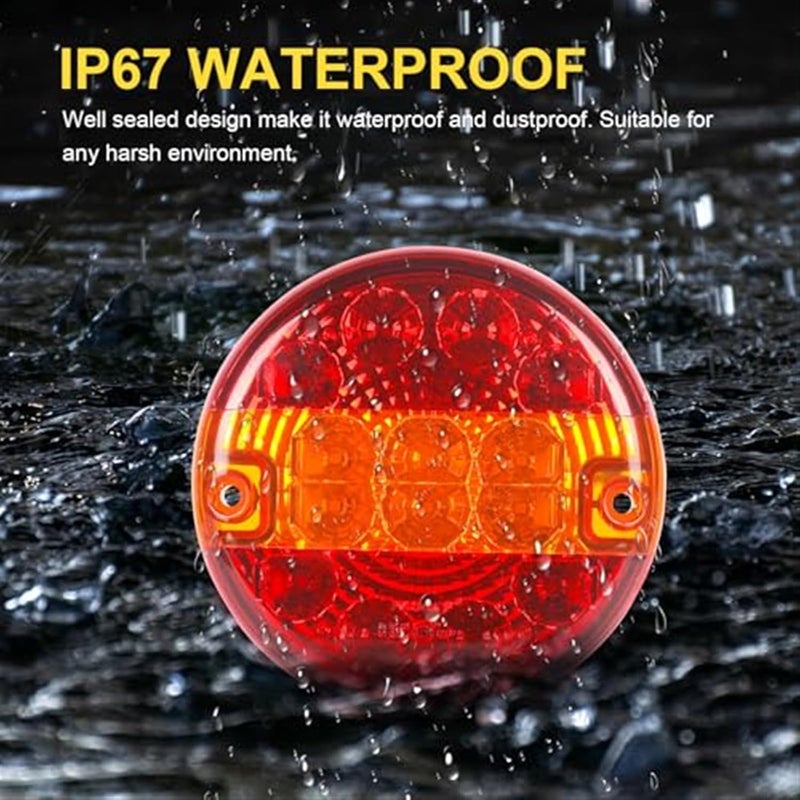 Wivplex 2Pcs Waterproof Trailer Rear Lights - Image 3