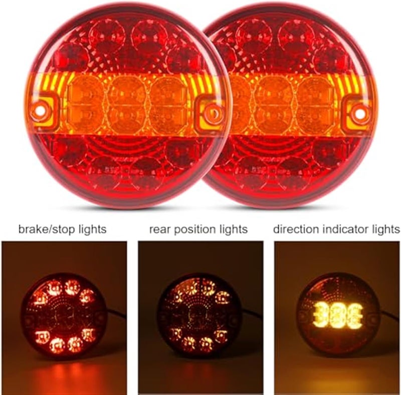 Wivplex 2Pcs Waterproof Trailer Rear Lights - Image 5