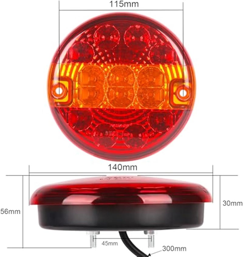 Wivplex 2Pcs Waterproof Trailer Rear Lights - Image 2
