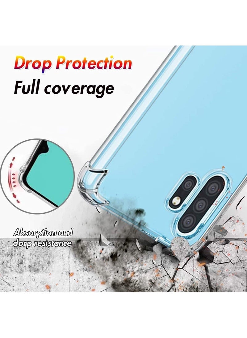 غطاء واقي لهاتف سامسونج جالاكسي A32 4G مع امتصاص للصدمات وحواف ناعمة شفاف (شفاف) - Image 2