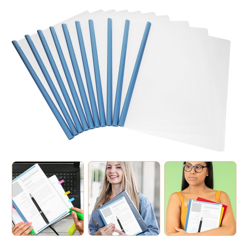 10Pcs Report Covers with Sliding Document Folders File Lever Clips Resume Covers - Image 2