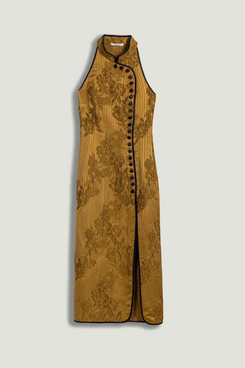 Nocturne  High-Neck Button-Detail Midi Dress for Women | Best Price UAE