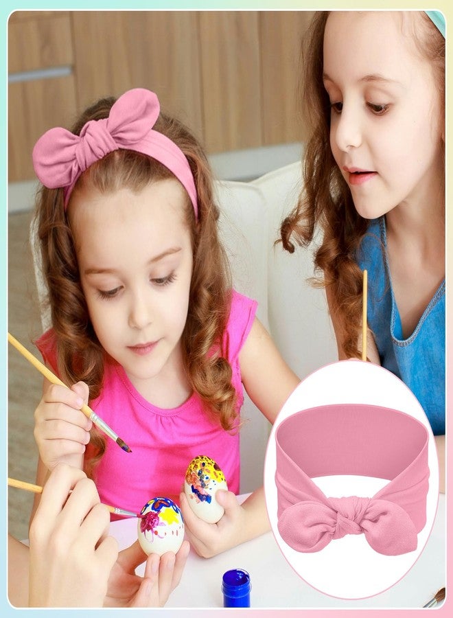 جيجكسين مجموعة جيغشين المكونة من 12 ربطة شعر من قماش البوليستر للبنات، قابلة للإزالة، بألوان زاهية، مزينة بفيونكات على شكل آذان أرنب، إكسسوارات شعر (باستيل) - Image 3