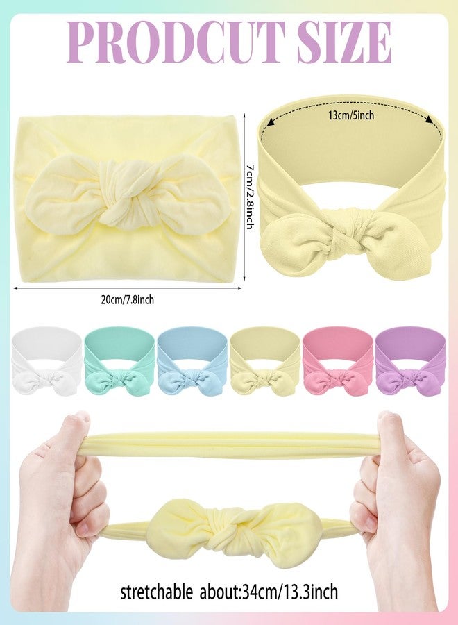 جيجكسين مجموعة جيغشين المكونة من 12 ربطة شعر من قماش البوليستر للبنات، قابلة للإزالة، بألوان زاهية، مزينة بفيونكات على شكل آذان أرنب، إكسسوارات شعر (باستيل) - Image 2