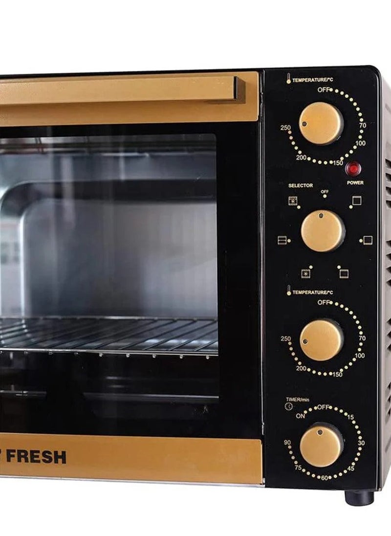 Fresh Fresh golden electric oven, 65 liters, grill and fan  - Image 2