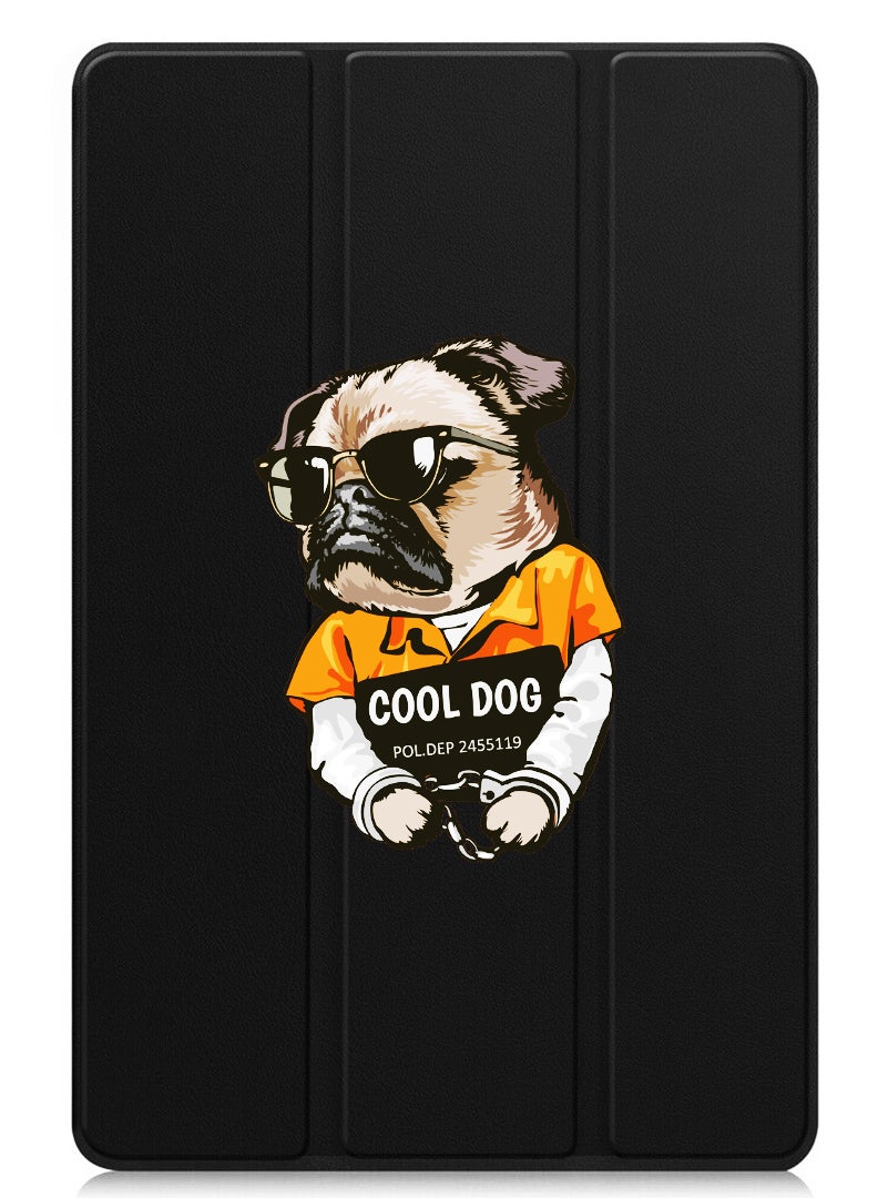 Theodor Protective Flip Case For Apple iPad Pro 13 (2024) With Trifold Stand Auto Wake Sleep Shockproof Cover cool dog - Image 1