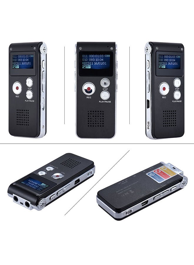 NIBEMINENT Digital Voice Recorder With MP3 Player OS0120 Black/Silver  - Image 3
