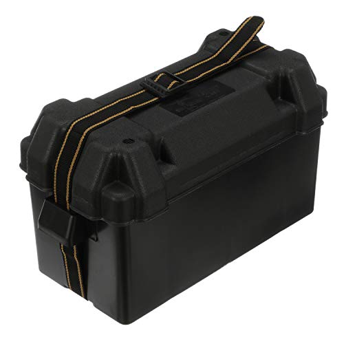 Attwood 9084-1 Large 29/31 Series Vented Marine Boat Battery Box with Mounting Kit and Strap, Black - Image 2