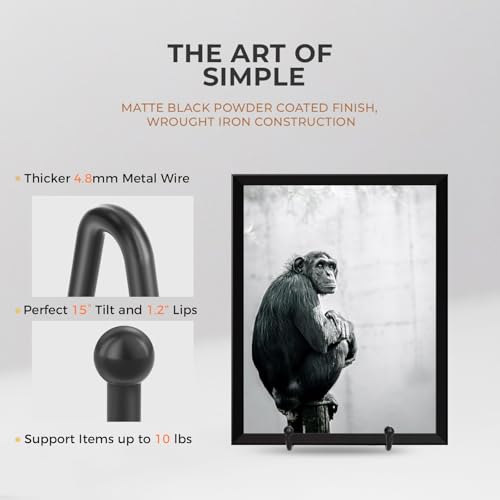 TRLife TR-LIFE Plate Stands for Display - 4.5 Inch Plate Holder Display Stand + Metal Frame Holder Stand for Picture, Decorative Plate, Book, Photo Easel - Image 2