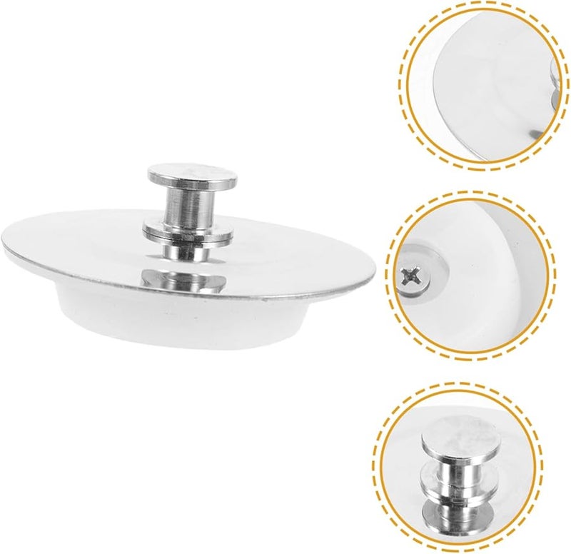 Unomor Stainless Steel Bathtub Drain Stopper Easy Removal Clean Clog Prevention - Image 5