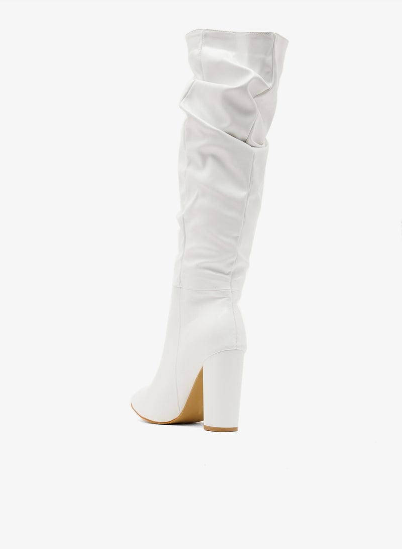 Ginger Pointed Toe Heeled Knee High Boots - Image 3