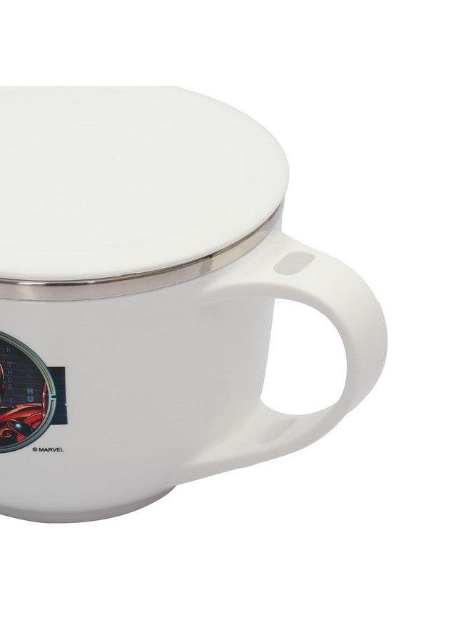 Jaypee Plus Stainless Steel Disney Printed Souptok Prime Soup Bowl with Lid & Spoon Avengers Maggi Bowl Noodles Pasta, Best Diwali Gift, Birthday Gift for Girls and Boys, White - Image 4