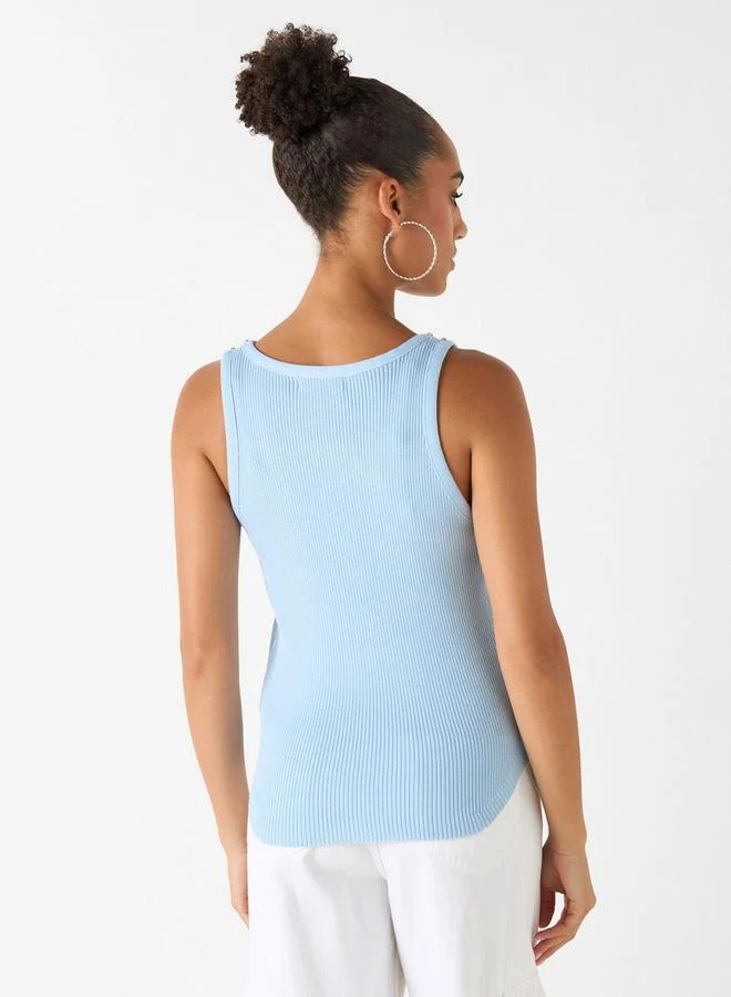 2Xtremz 2Xtremz Embellished Sleeveless Top with Round Neck