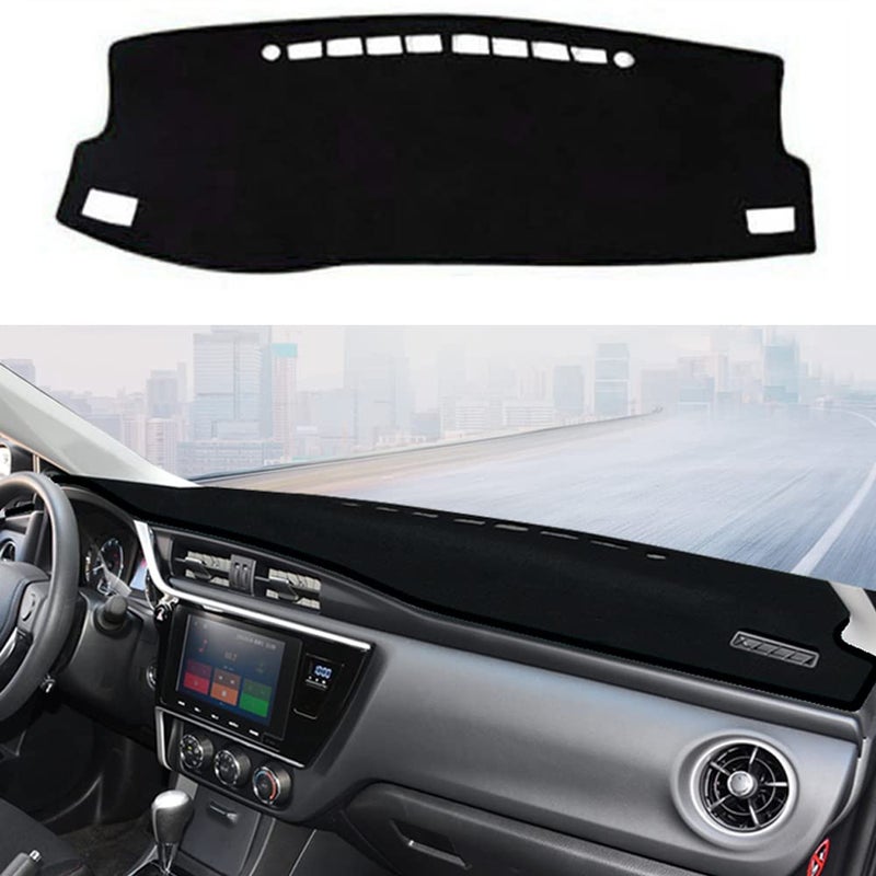 YOFAMO Dashboard Cover Dash Cover Mat Pad Carpet Custom Fit for Toyota Corolla 2014 2015 2016 2017 2018 Accessories AntiSkid Center Console Protector Cover MatBlack Edge