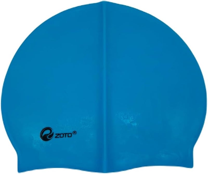 ZOTO Premium Silicone Swimming Cap - Blue - Image 2