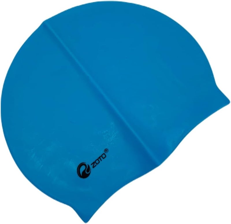 ZOTO Premium Silicone Swimming Cap - Blue - Image 1